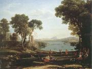 Claude Lorrain landscape with the marriage of lsaac and rebecca oil painting